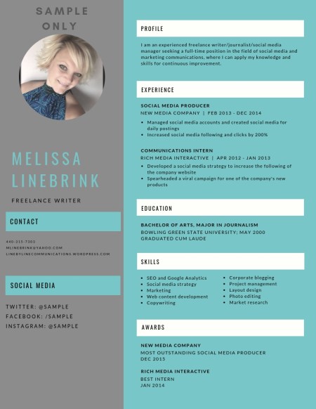 MELISSA LINEBRINK resume sample